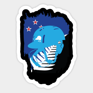 New Zealand Cricket Player Batsman Helmet Design Sticker